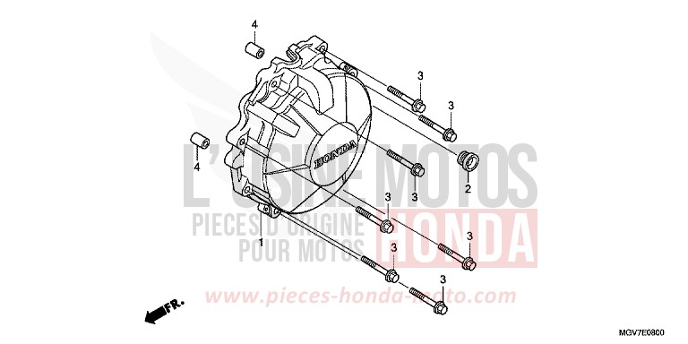 COUVERCLE DE GENERATRICE de CBR600F PEARL COOL WHITE (NHA16K) de 2011
