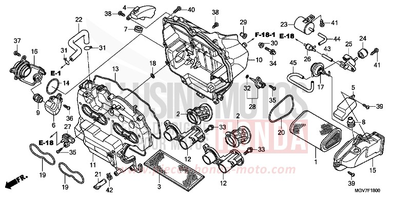 FILTRE A AIR de CBR600F PEARL NIGHTSTAR BLACK (NHA84) de 2011