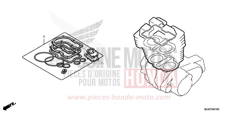 TROUSSE DE JOINT A de CB500F MAT GUNPOWDER BLACK METALLIC (NH436) 2017