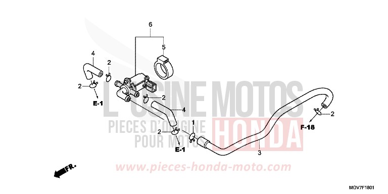 VALVE COMMANDE INJECTION D'AIR de CBR600F PEARL COOL WHITE (NHA16) de 2012