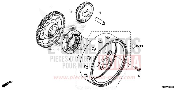 EMBRAYAGE DE DEMARRAGE de CB500F MILLENNIUM RED (R263) 2017
