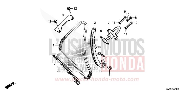 CHAINE A CAMES/TENDEUR de CB500F PEARL METALLOID WHITE (NHA96) 2017