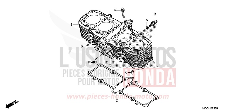 CYLINDRE de CB1100 CANDY PROMINENCE RED (R342) 2017