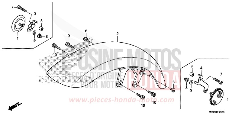 AILE AVANT (CB1100CA/CAD/TA/TAD) de CB1100 CANDY PROMINENCE RED (R342) 2017