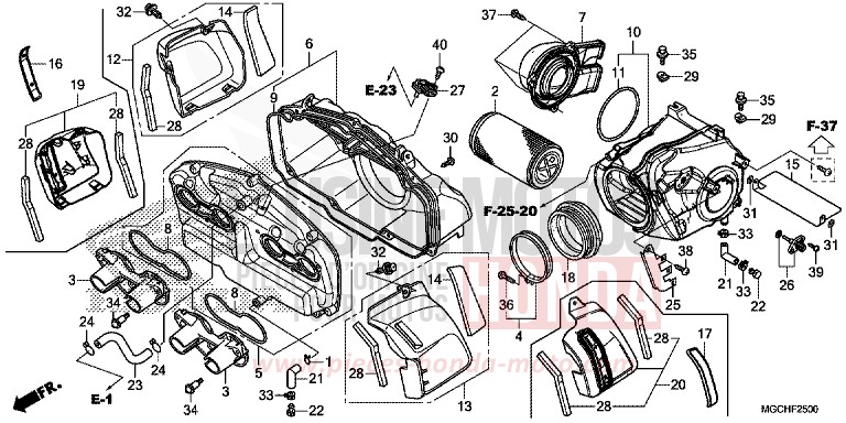 FILTRE A AIR de CB1100 CANDY PROMINENCE RED (R342) 2017