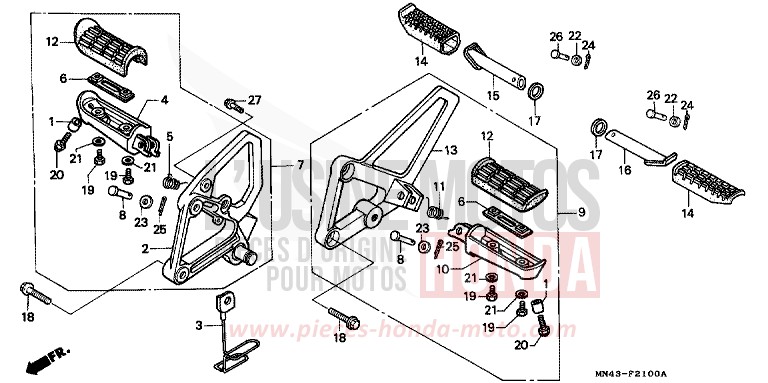 MARCHE de CBR600F PEARL CRYSTAL WHITE (NH193K) 1988