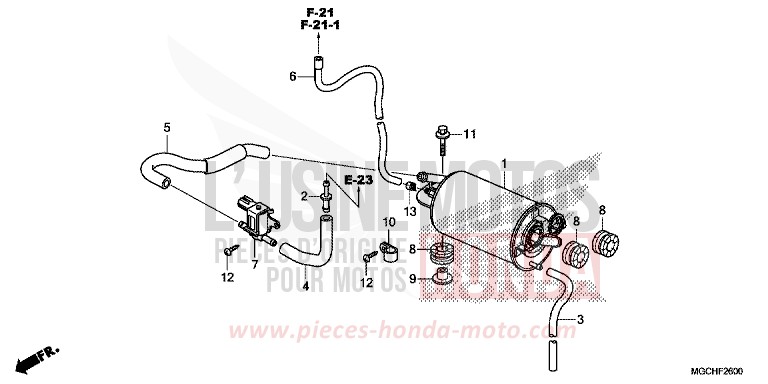 CUVETTE de CB1100 PEARL SHINING YELLOW (Y124) 2017