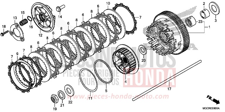 EMBRAYAGE de CB1100 CANDY CHROMOSPHERE RED (R381) 2018