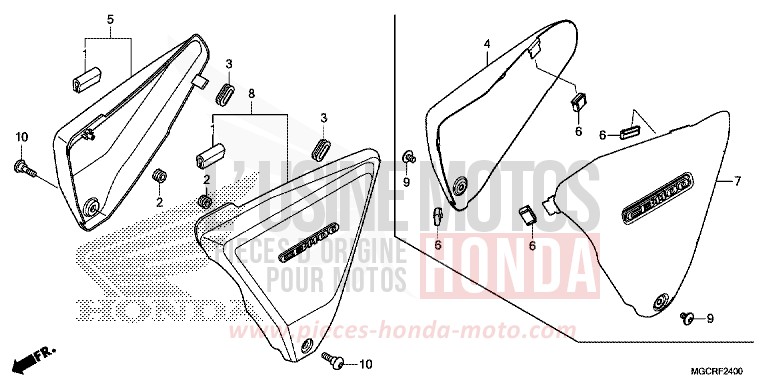 COUVERCLE LATERAL de CB1100 CANDY CHROMOSPHERE RED (R381) 2018