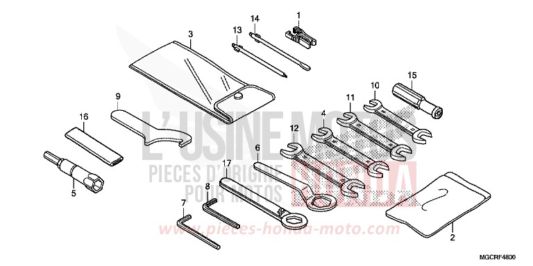 OUTIL de CB1100 CANDY CHROMOSPHERE RED (R381) de 2018