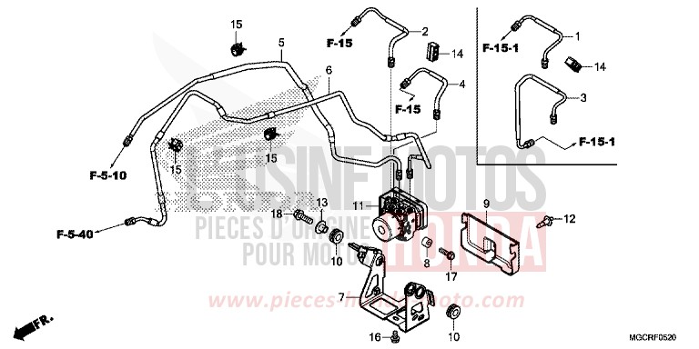 MODULATEUR ABS de CB1100 PEARL HAWKSEYE BLUE (PB409) 2018