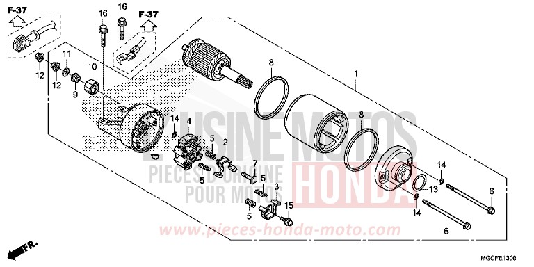 MOTEUR DE DEMARRAGE de CB1100 CANDY CHROMOSPHERE RED (R381) 2019
