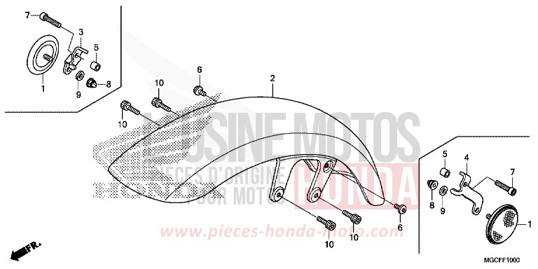 AILE AVANT (CB1100CA/TAD) de CB1100 CANDY CHROMOSPHERE RED (R381) 2019