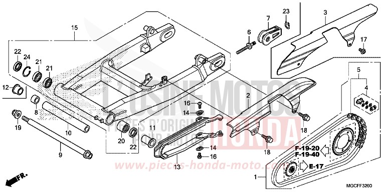 BRAS OSCILLANT (CB1100CA/TAD) de CB1100 CANDY CHROMOSPHERE RED (R381) 2019