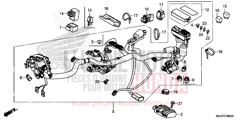 FAISCEAU DES FILS de CB1100 CANDY CHROMOSPHERE RED (R381) de 2019