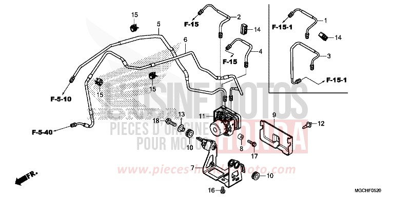MODULATEUR ABS de CB1100 CANDY PROMINENCE RED (R342) 2017