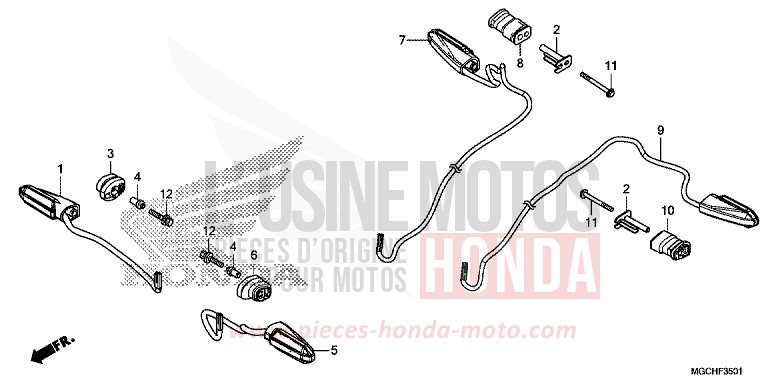 CLIGNOTANT (CB1100NA/NAD) de CB1100 CANDY PROMINENCE RED (R342) 2017