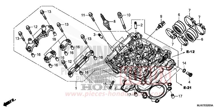 CULASSE de CB500F FORCE SILVER METALLIC (NH411) 2018