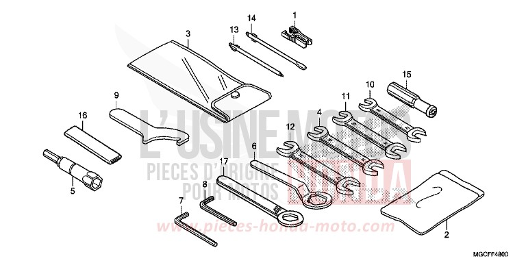OUTIL de CB1100 MAT BETA SILVER METALLIC (NHC08) de 2019