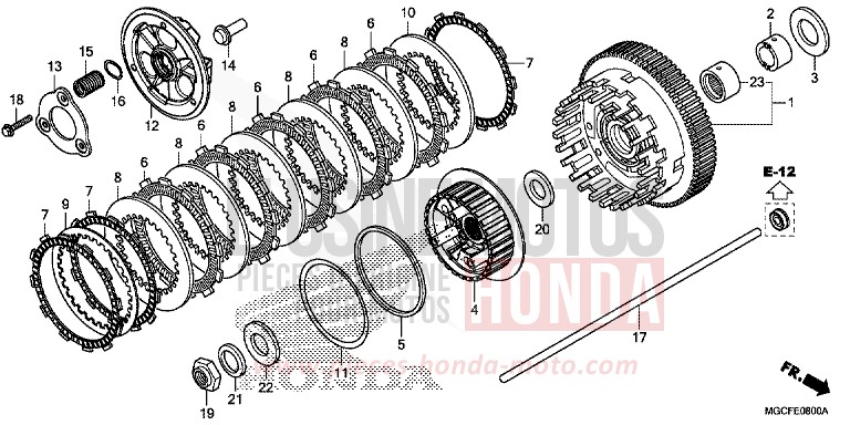 EMBRAYAGE de CB1100 PEARL HAWKSEYE BLUE (PB409) 2019