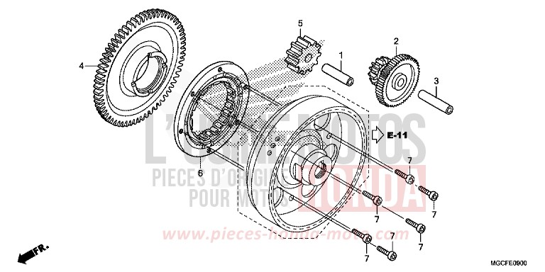 EMBRAYAGE DE DEMARRAGE de CB1100 PEARL HAWKSEYE BLUE (PB409) 2019