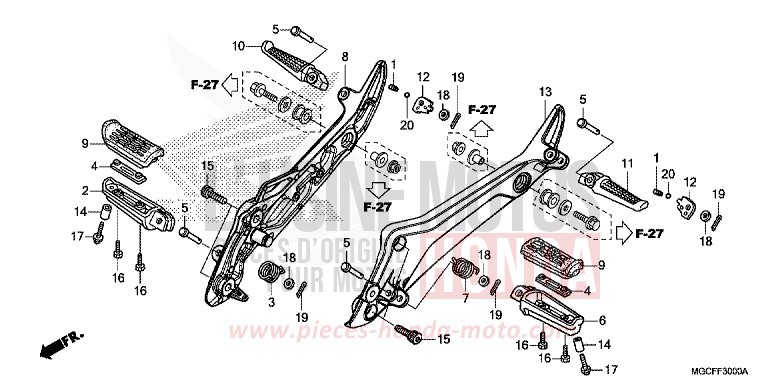 MARCHE de CB1100 PEARL HAWKSEYE BLUE (PB409) de 2019