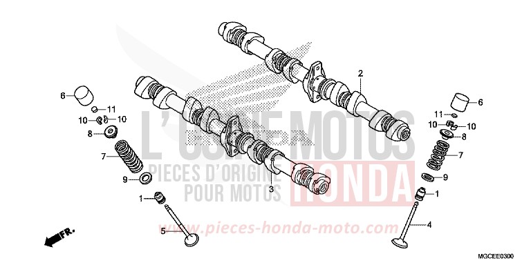 ARBRE A CAMES/SOUPAPE de CB1100 CANDY ALIZARIN RED (R345) 2014