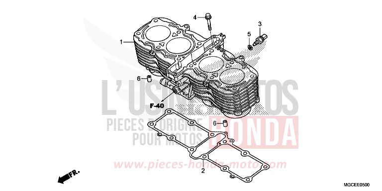 CYLINDRE de CB1100 CANDY ALIZARIN RED (R345) 2014