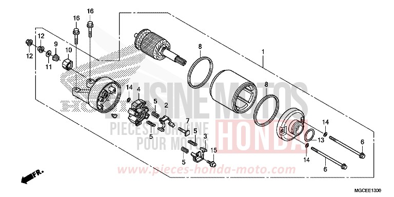 MOTEUR DE DEMARRAGE de CB1100 PEARL SUNBEAM WHITE (NHA66) 2014