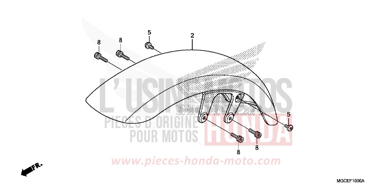 AILE AVANT de CB1100 PEARL SUNBEAM WHITE (NHA66) 2014