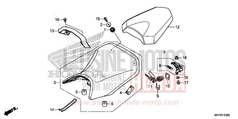 SIEGE de CB500F CANDY ENERGY ORANGE (YR249) 2019
