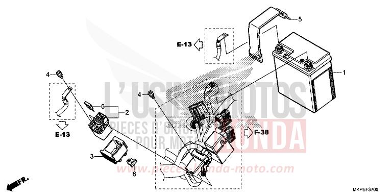 BATTERIE de CB500F MAT GUNPOWDER BLACK METALLIC (NH436) 2019