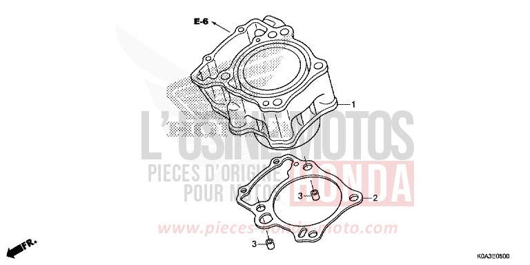 CYLINDRE de CB300R NOIR (NH1) 2018