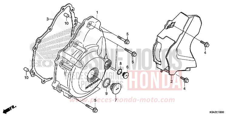 PANNEAU CARTER-MOTEUR G. de CB300R NOIR (NH1) 2018