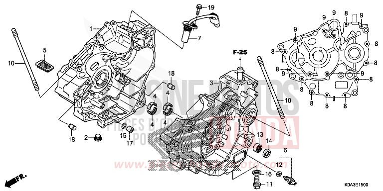 CARTER MOTEUR de CB300R NOIR (NH1) 2018