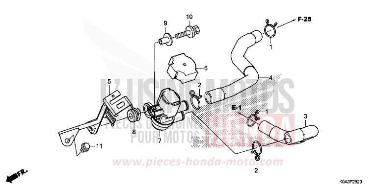 ELECTROVANNE INJECTION D'AIR de CB300R NOIR (NH1) 2018