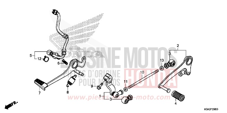 PEDALE de CB300R NOIR (NH1) 2018