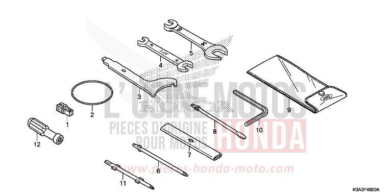 OUTILS de CB300R NOIR (NH1) 2018