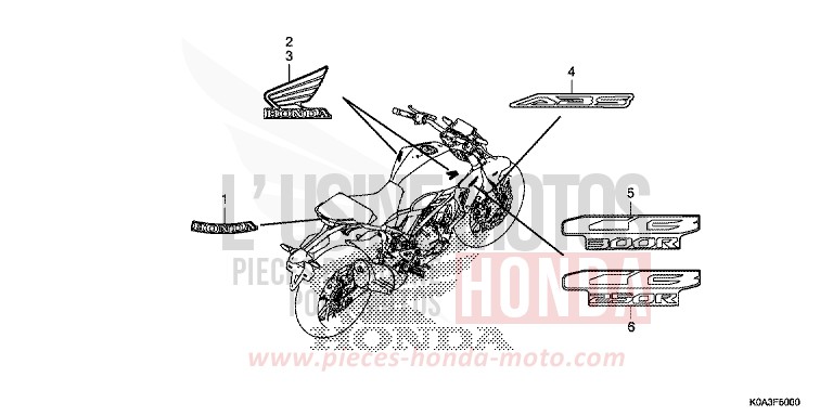 MARQUE de CB300R NOIR (NH1) 2018