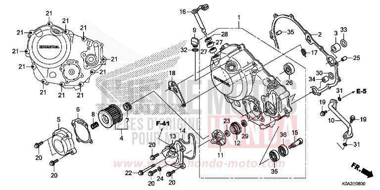 PANNEAU CARTER-MOTEUR D. de CB300R MAT AXIS GRAY METALLIC (NH303) 2018