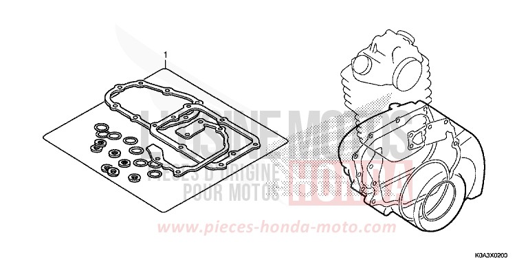 TROUSSE DE JOINT B de CB300R MAT AXIS GRAY METALLIC (NH303) de 2018