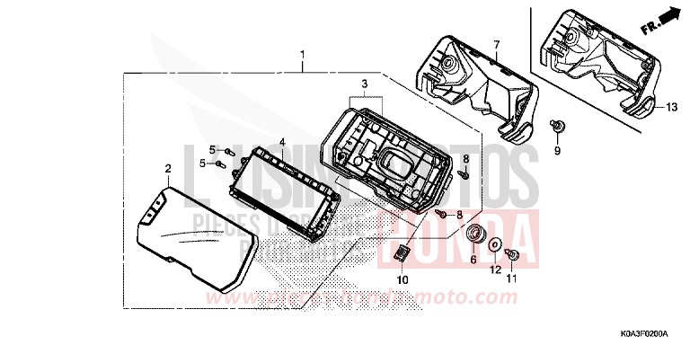 COMPTEUR de CB300R MAT AXIS GRAY METALLIC (NH303) 2018