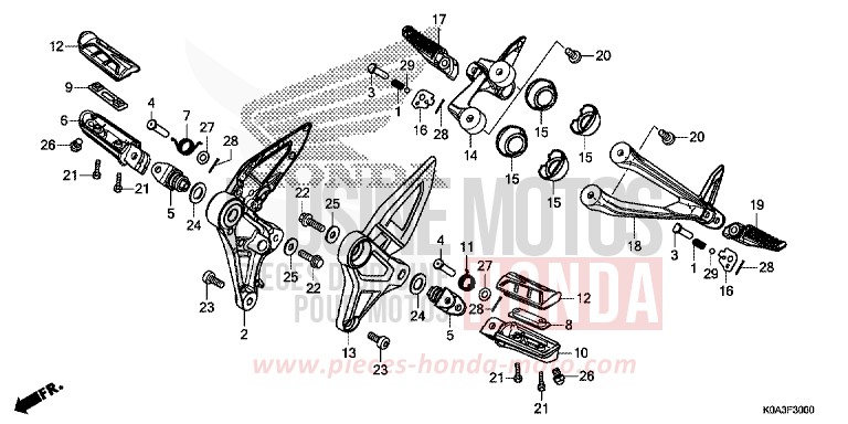 MARCHE de CB300R MAT AXIS GRAY METALLIC (NH303) 2018