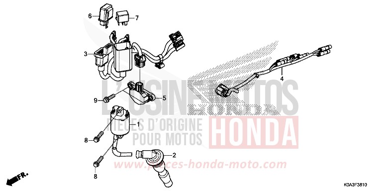 FAISCEAU SECONDAIRE de CB300R MAT AXIS GRAY METALLIC (NH303) 2018
