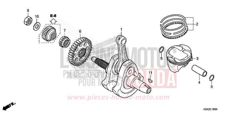 VILEBREQUIN/PISTON de CB300R MAT CRYPTON SILVER MATALLIC (NHA40) 2018