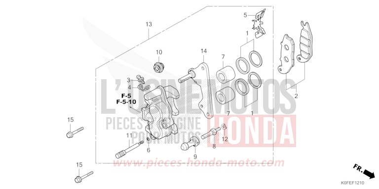 ETRIER DE FREIN AVANT de Monkey BANANA YELLOW (YR354) de 2022