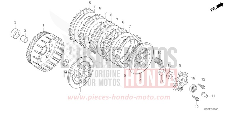 EMBRAYAGE de Monkey PEARL NEBULA RED (R376) de 2022