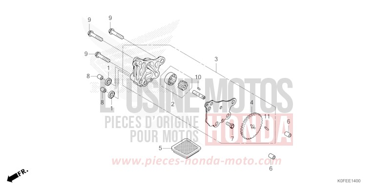 POMPE A HUILE de Monkey PEARL NEBULA RED (R376) de 2022