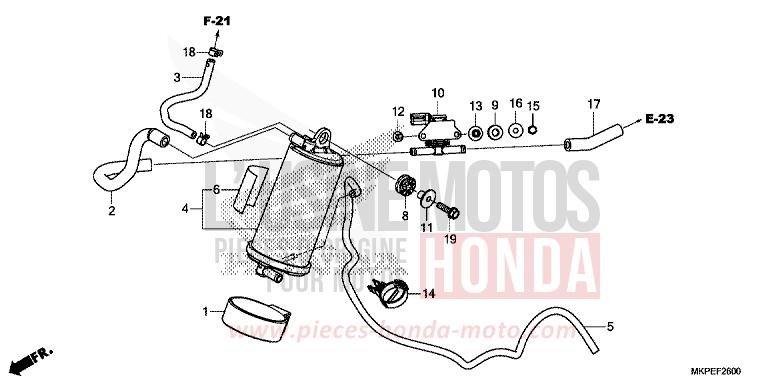 CUVETTE de CB500F GRAND PRIX RED (R380) 2021