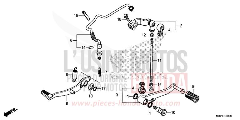 PEDALE de CB500F GRAND PRIX RED (R380) 2021